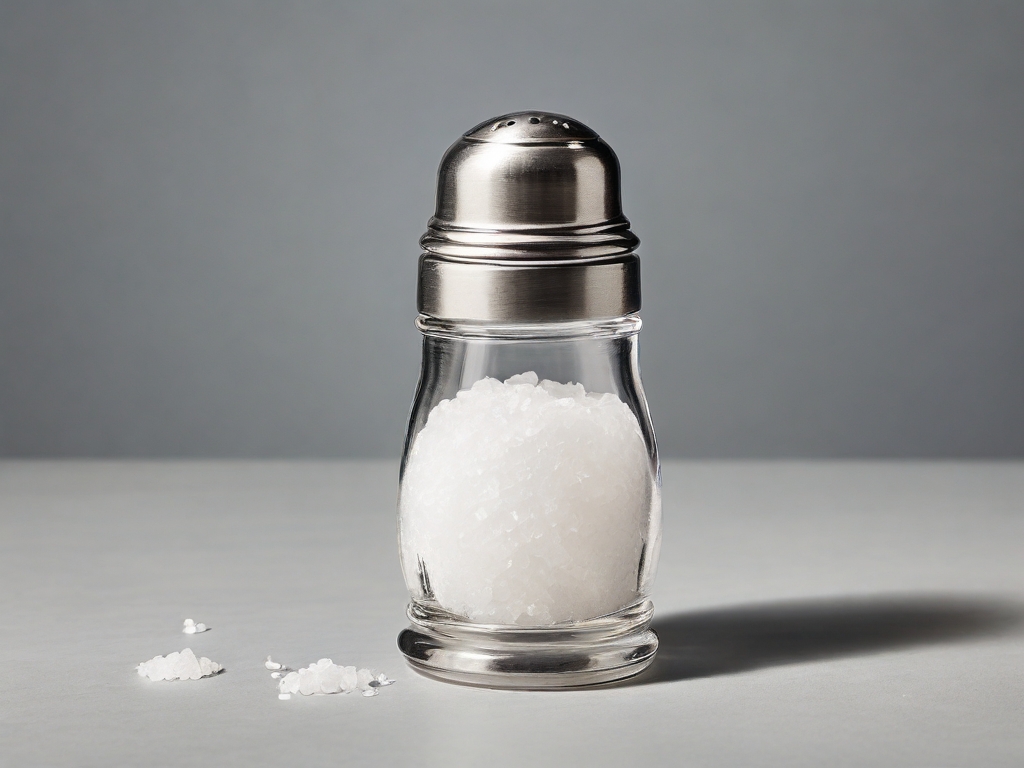 White salt in a salt shaker