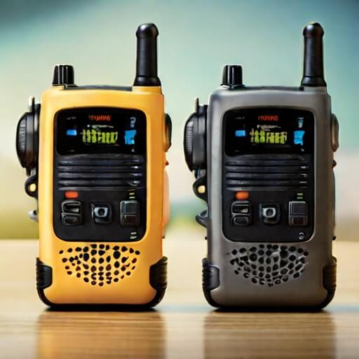 A pair of walkie-talkies